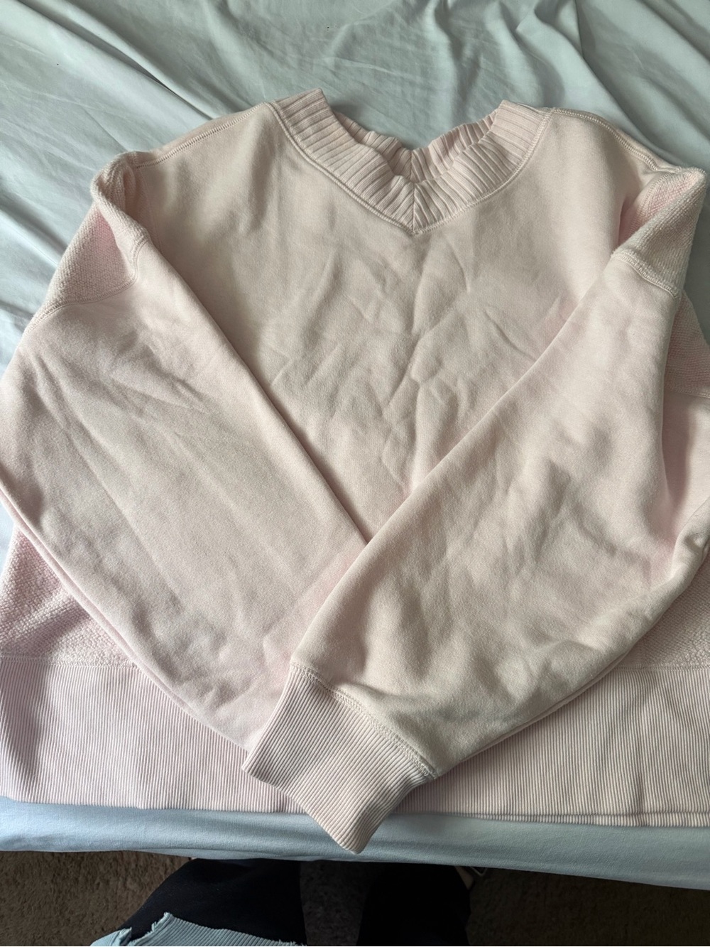 aerie Soft Pale Pink V-Neck Sweater